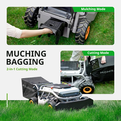 2in1 mulching and  bagging rc lawn mower