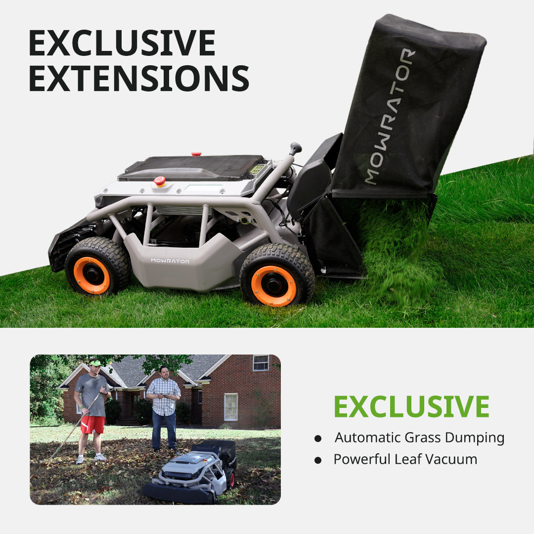 multi-function bundle: mowrator s1 2wd lawn mower+auto dumping bag+vacuum kit