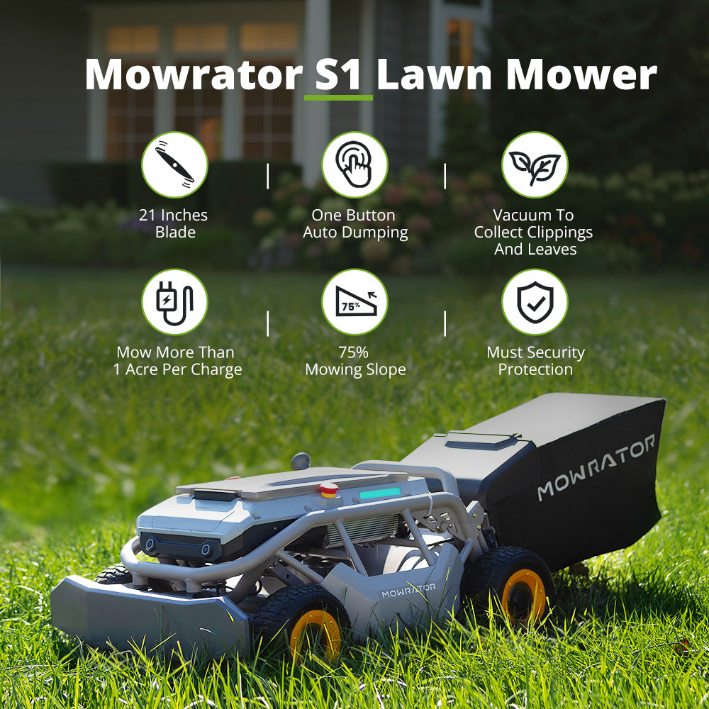 multi-function bundle: mowrator s1 4wd lawn mower+auto dumping bag+vacuum kit