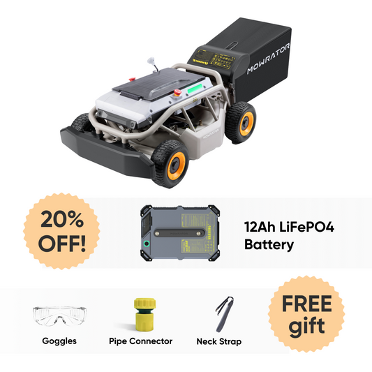 Extended Power Bundle: Mowrator S1 4WD Lawn Mower+Extra 12Ah Battery